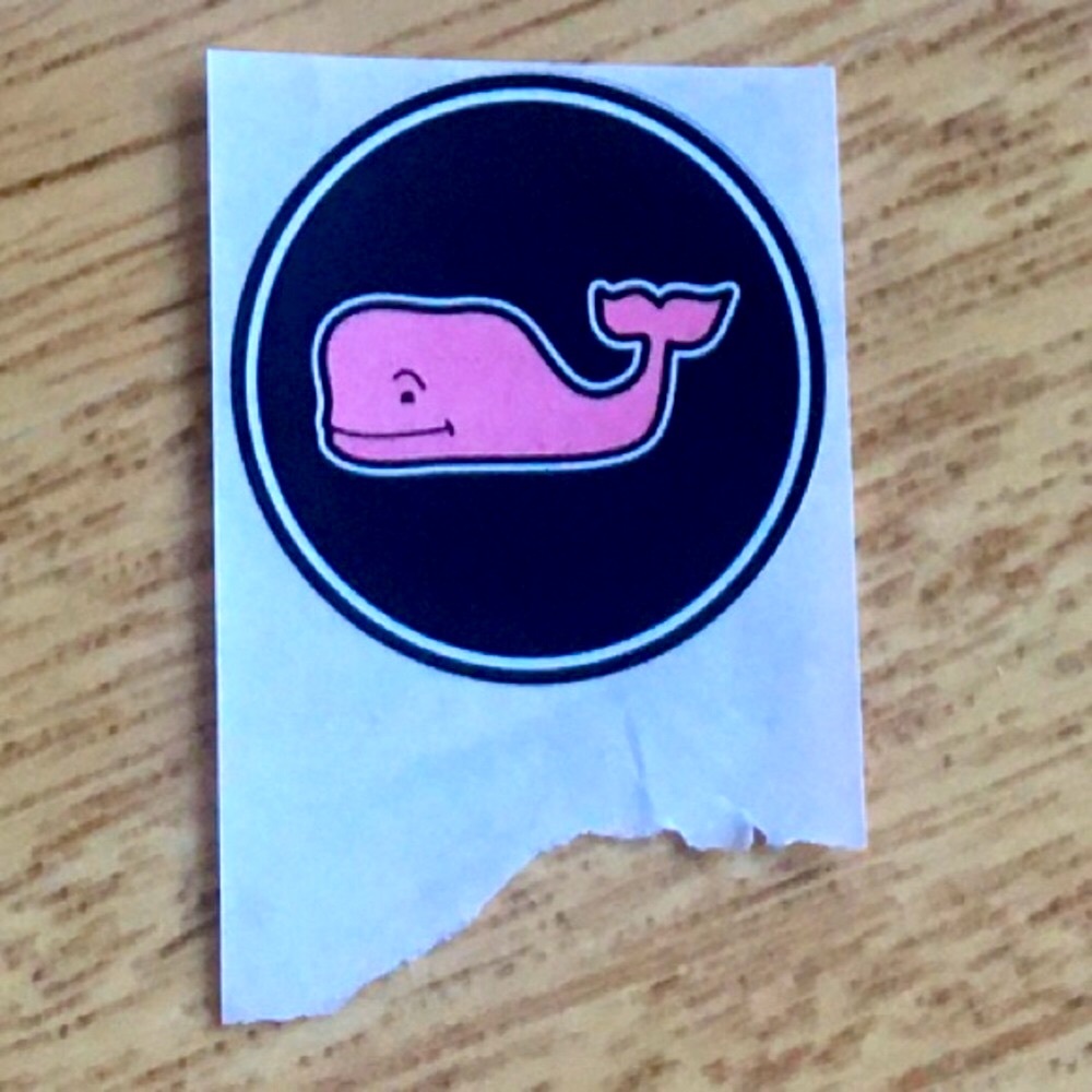 Vineyard Vines Whale Sticker (small)